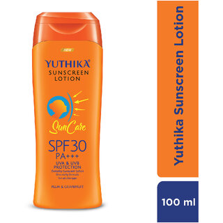Yuthika Sunscreen Lotion SPF 30 PA+++ UVA UVB Protection 100ml Yuthika Sunscreen Lotion SPF 30 PA+++ UVA UVB Protection 100ml