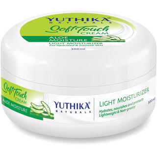                       Yuthika Naturals Aloe Moisturizer Cream Non-Sticky, Deep Nourishment (300ml)                                              