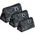 PRISMAXIC Polyester Set of 3 Synthetic Travel  Cosmetic Pouch Travelling Pouch Makeup kit Organizer Box Jewelry, Travel  Toiletry Pouch for Men  Women (Dark Black)
