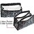 PRISMAXIC Polyester Set of 3 Synthetic Travel  Cosmetic Pouch Travelling Pouch Makeup kit Organizer Box Jewelry, Travel  Toiletry Pouch for Men  Women (Dark Black)