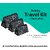 PRISMAXIC Polyester Set of 3 Synthetic Travel  Cosmetic Pouch Travelling Pouch Makeup kit Organizer Box Jewelry, Travel  Toiletry Pouch for Men  Women (Dark Black)