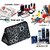 PRISMAXIC Polyester Set of 3 Synthetic Travel  Cosmetic Pouch Travelling Pouch Makeup kit Organizer Box Jewelry, Travel  Toiletry Pouch for Men  Women (Dark Black)