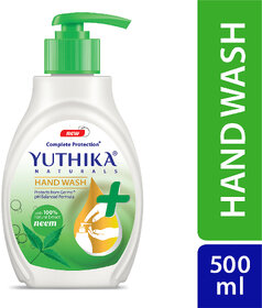 Yuthika Naturals Hand Wash 750ml Lemon - 100 Natural Extracts, pH Balanced