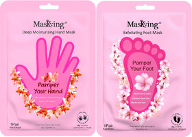 MasKing Deep Hydration Hand And Foot Mask Each 20g (Combo 02)