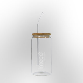 IMECO ECO JAR Glass Sipper with Bamboo Lid and Straw, Borosilicate Glass (500 ml), BPA-Free and Leak-Proof IMECO ECO JAR Glass Sipper with Bamboo Lid and Straw, Borosilicate Glass (500 ml), BPA-Free and Leak-Proof