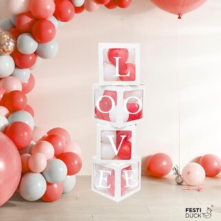Fun Town Bubble Balloon Box LOVE White Romantic Party Anniversary Decoration Kit Pack of 4 Boxes Fun Town Bubble Balloon Box LOVE White Romantic Party Anniversary Decoration Kit Pack of 4 Boxes