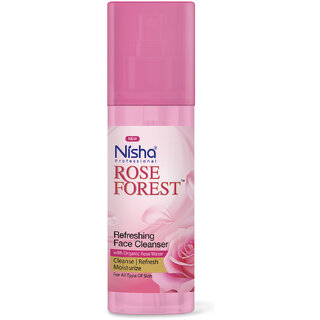                       Nisha Refreshing Face Cleanser With Organic Rose Water  Gulab Jal Cleansing Water 120ml                                              