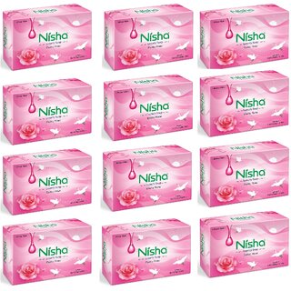 Nisha Soaps For Bath 100g - Exotic Rose, Enriched with Natural Ingredients (Pack OF 12) Nisha Soaps For Bath 100g - Exotic Rose, Enriched with Natural Ingredients (Pack OF 12)