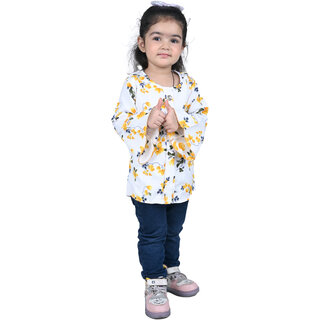                       Kid Kupboard Cotton Baby Girls Top, Multicolor, Full-Sleeves, 3-4 Years KIDS7782                                              