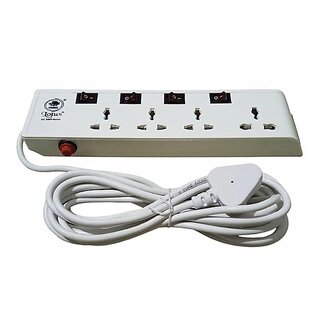 Urja Enterprise 4x4/4 Socket Extension Boards 2500Watt (White 4.5 m) Urja Enterprise 4x4/4 Socket Extension Boards 2500Watt (White 4.5 m)