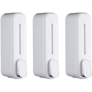                       CIS Dolphin Soap Dispenser 400ml  Wall Mount Liquid Soap Dispenser for Bathroom  Kitchen (White) (Pack of 3)                                              