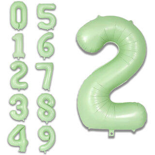 Fun Town Solid Green 2 two Number Foil Balloons 32 Fun Town Solid Green 2 two Number Foil Balloons 32