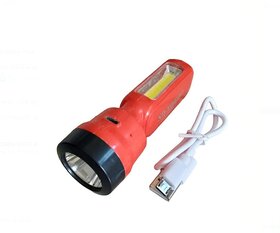 Torch Light Rechargeable LED Torch Long Range high Power Light Torch (Multi Color, Pack of 1, Rechargeable)