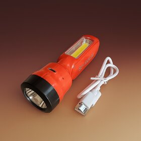 Torch Light Rechargeable LED Torch Long Range high Power Light Torch (Multi Color, Pack of 1, Rechargeable)