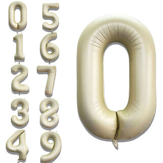                       Fun Town Solid White 0 Number Foil Balloons 32