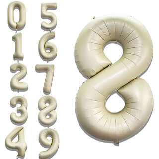 Fun Town Solid White 8 Number Foil Balloons 32 Fun Town Solid White 8 Number Foil Balloons 32