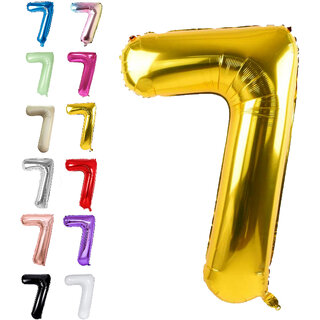                       Fun Town Solid Gold 7 Number Foil Balloons 32