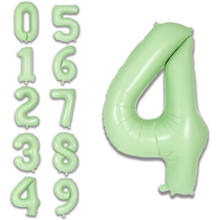                       Party Bird Solid Green 4 Number Foil Balloons 32