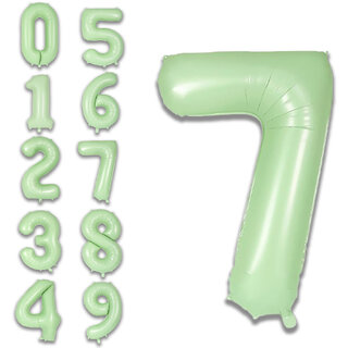                       Party Bird Solid Green 7 Number Foil Balloons 32