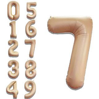                       Party Bird Solid Beige 7 Number Foil Balloons 32