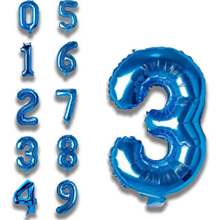 Party Bird Solid Blue 3rd Number Foil Balloons 32 Party Bird Solid Blue 3rd Number Foil Balloons 32