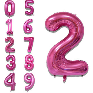                       Party Bird Solid Pink 2 Number Foil Balloons 32
