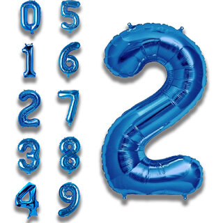                       Party Bird Solid Blue 2nd Number Foil Balloons 32
