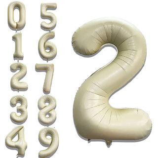Party Bird Solid White 2 Number Foil Balloons 32 Party Bird Solid White 2 Number Foil Balloons 32