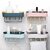 Bathroom Rack, Bathroom Shelf Organizer, Wall Mounted Shelf Storage Racks Set for Home,Multipurpose Shelves/ Holder Self Stand. (White + Gray)