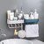 Bathroom Rack, Bathroom Shelf Organizer, Wall Mounted Shelf Storage Racks Set for Home,Multipurpose Shelves/ Holder Self Stand. (White + Gray)