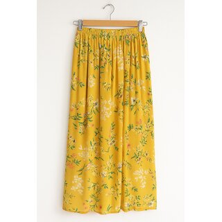                       Sunny Yellow Floral Skirt                                              