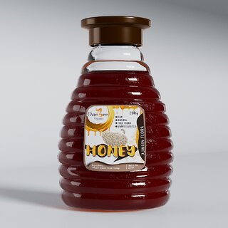                       ONE BEE ORGANIC  Ajwain Flora Honey / Carom Honey  Natural Flora Honey - 280 GM.                                              