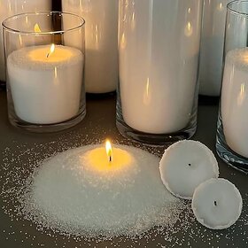 (20 wick)PrintzkalaPearl Sand Wax Candle for Home Decor Candle Sand Wedding Festival Candle Powder Refillable 200gm