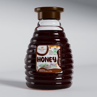                       ONE BEE ORGANIC  Coffee/Coffee Infused Honey  Natural Infused Honey - 280 GM.                                              