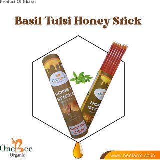 ONE BEE ORGANIC Basil Tulsi Infused Honey Sticks Natural Infused Honey Sticks(30 Sticks Each of 8g) ONE BEE ORGANIC Basil Tulsi Infused Honey Sticks Natural Infused Honey Sticks(30 Sticks Each of 8g)