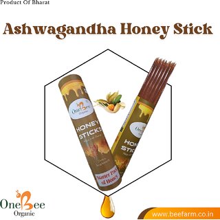ONE BEE ORGANIC Ashwagandha Infused Honey Sticks Natural Infused Honey Sticks(30 Sticks Each of 8g) ONE BEE ORGANIC Ashwagandha Infused Honey Sticks Natural Infused Honey Sticks(30 Sticks Each of 8g)