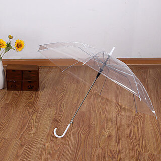 Transparent Umbrella/Chhata/Chhatri for Men,Women & Kids,Auto Open/Close Button Umbrella(Transparent) Transparent Umbrella/Chhata/Chhatri for Men,Women & Kids,Auto Open/Close Button Umbrella(Transparent)