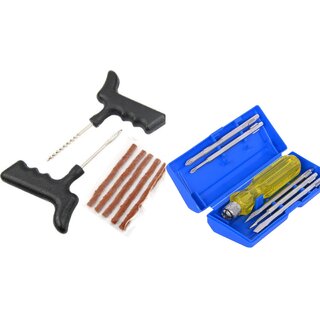combo pack New (Tubeless Tyre Puncture Repair Kit (Assorted)) and 5 IN 1 COMBINATION SCREWDRIVER SET (PACK OF 5) combo pack New (Tubeless Tyre Puncture Repair Kit (Assorted)) and 5 IN 1 COMBINATION SCREWDRIVER SET (PACK OF 5)