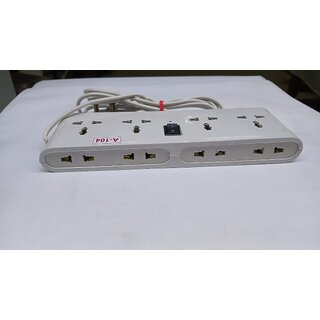                       BIYANKA 4 Socket ,Cord Length 2 Mtr. 220 Watt 10Amp , Hexagon Extension Board with 4 USB Sockets                                              