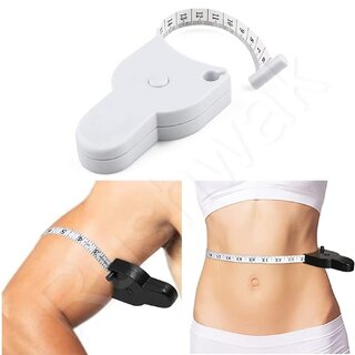 Rushwak Body Measuring Tape with Lock Retractable Button 150 CM, Multicolor Rushwak Body Measuring Tape with Lock Retractable Button 150 CM, Multicolor