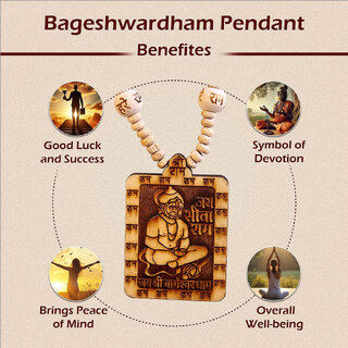                       Abhimantrit-Bageshwardham Mala Hanuman Ji Tulsi Mala Beads Wood Necklace                                              