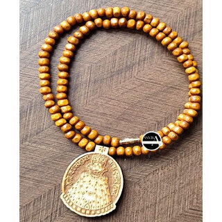Shyam Baba Tulsi Mala Beads Wood Necklace Shyam Baba Tulsi Mala Beads Wood Necklace