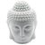 Printzkala White Ceramic Buddha Head Fragrance Oil Warmer Lamp (5.5 Inches)Fragrance Diffuser with 1 T-Light for All Air Freshner and Home Decor