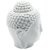 Printzkala White Ceramic Buddha Head Fragrance Oil Warmer Lamp (5.5 Inches)Fragrance Diffuser with 1 T-Light for All Air Freshner and Home Decor