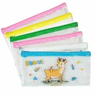 Biyanka Adorable Cartoon Stationery Zipper Pencil Pouches for Kids B'Day Party, Return Gifts (20X10 cm) Set of 6 Biyanka Adorable Cartoon Stationery Zipper Pencil Pouches for Kids B'Day Party, Return Gifts (20X10 cm) Set of 6