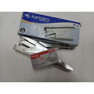                       Kangaro HP - 45 Stapler ( Big Size ) with 1 Box of Kangaro 1000 Staples (20X50 -  24/6 - 1 M) - COMBO of 2                                              