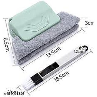                       Window Track Cleaner, Corner Crevice Cleaning Brushes for Sliding Door/Shutter/Car Vents/ Keyboards (Combo 2 PCS)                                              