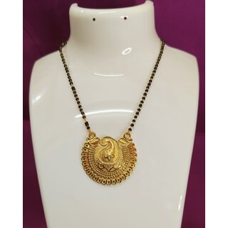                       Gold-Plated Mangalsutra with Peacock Design                                              