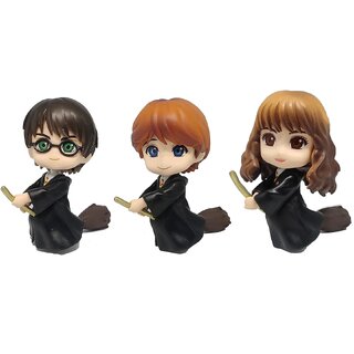                       Harry Potter trio with brooms x3                                              