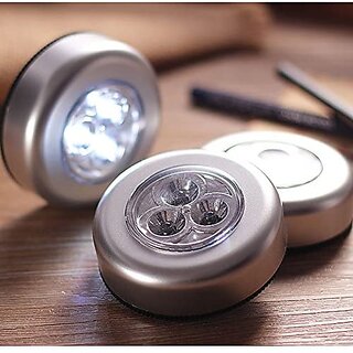 3 Led Battery-Powered Stick-On Push Light for Wireless Night Light Stick Tap Touch Lamp Closets, Cabinets, Counters. 3 Led Battery-Powered Stick-On Push Light for Wireless Night Light Stick Tap Touch Lamp Closets, Cabinets, Counters.